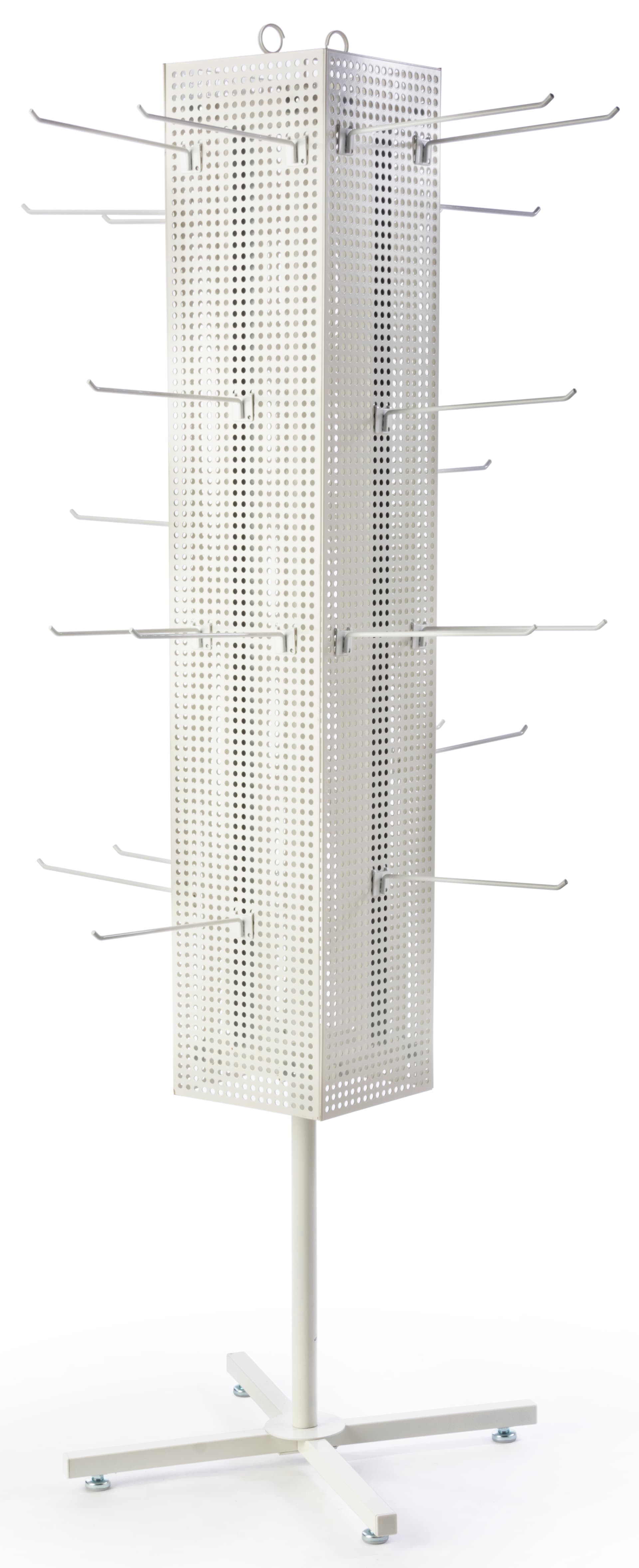 12" White Peg Hooks with Powder Coated Finish