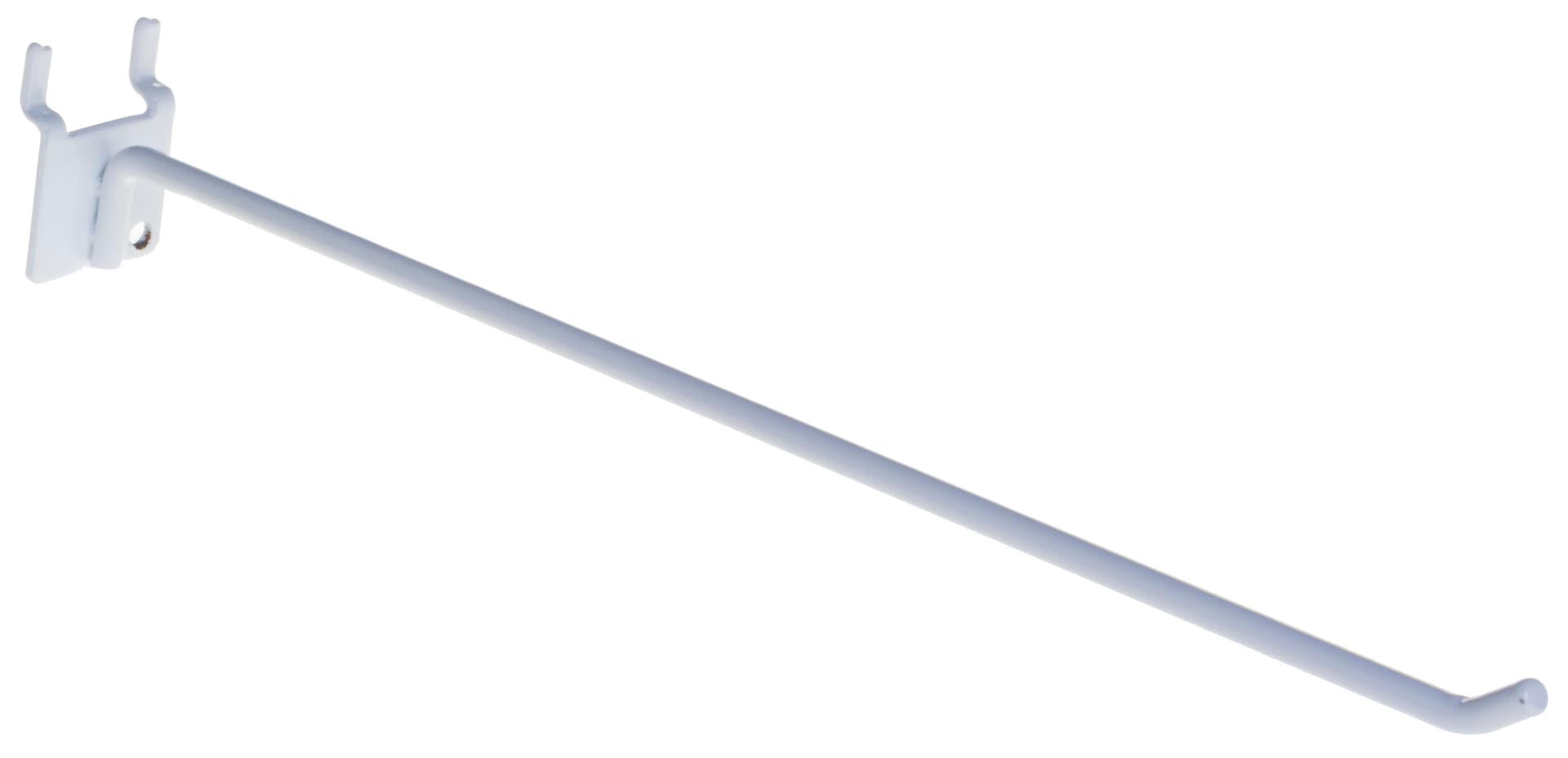 12" White Peg Hooks- Steel Wire