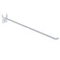 12” Peg Hook for up to 1/8" Thick Metal Pegboard, 1" On Center, Metal - White