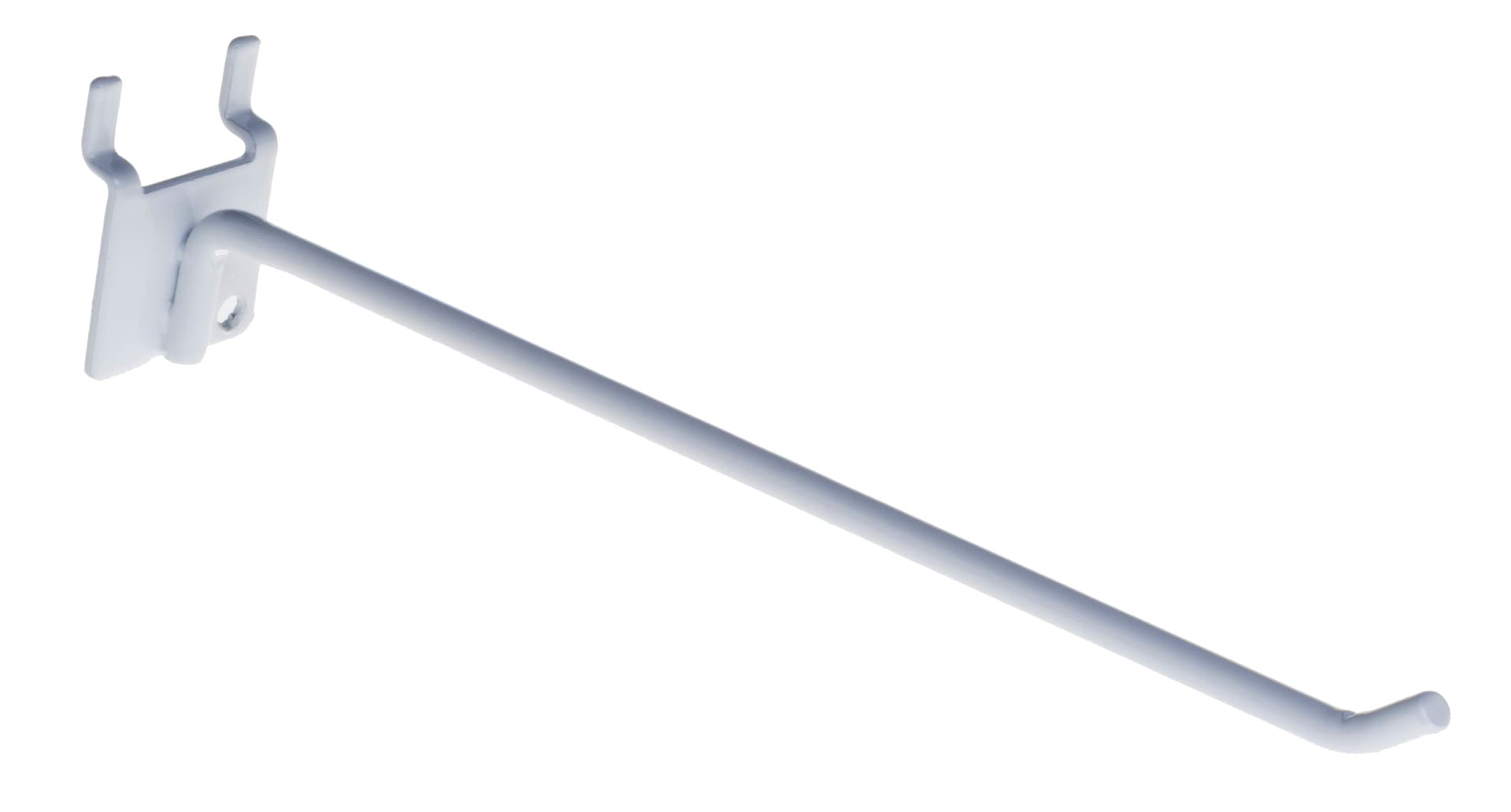 8" White Peg Hooks with Metal Design