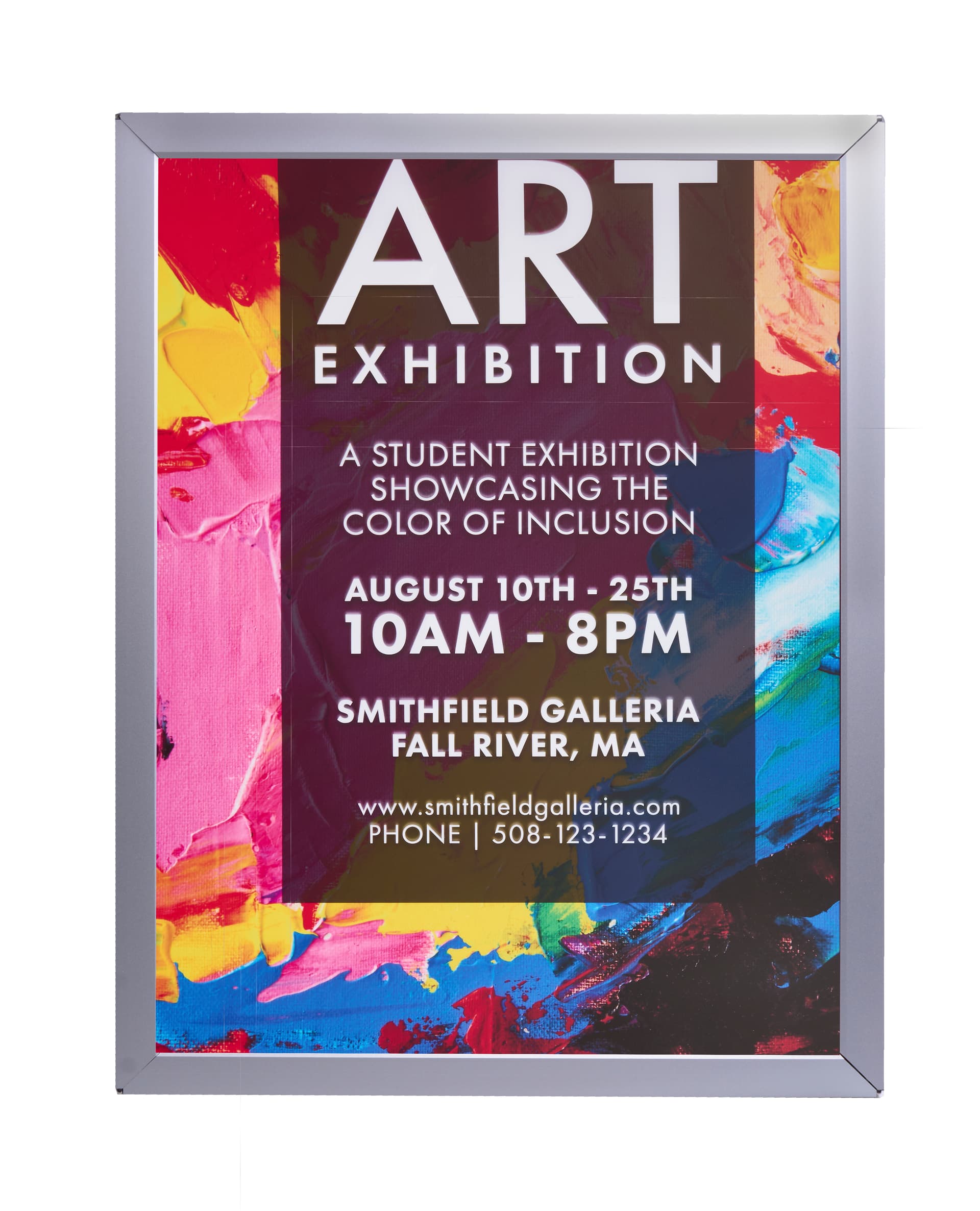 Backlit Poster with illuminated frame compatibility  