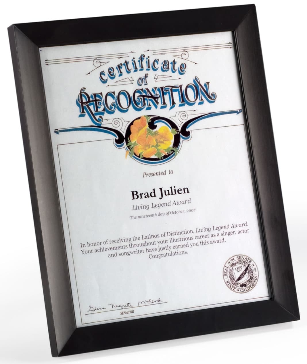 Certificate Frames: 8-1/2" x 11"
