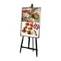 22" x 28" Floor Standing Poster Holder with Easel, Portrait or Landscape - Black