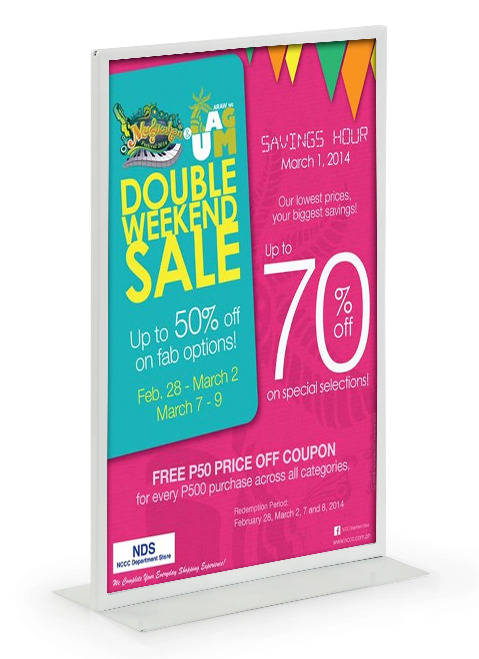White Vertical 11 x 17 Sign Holder 