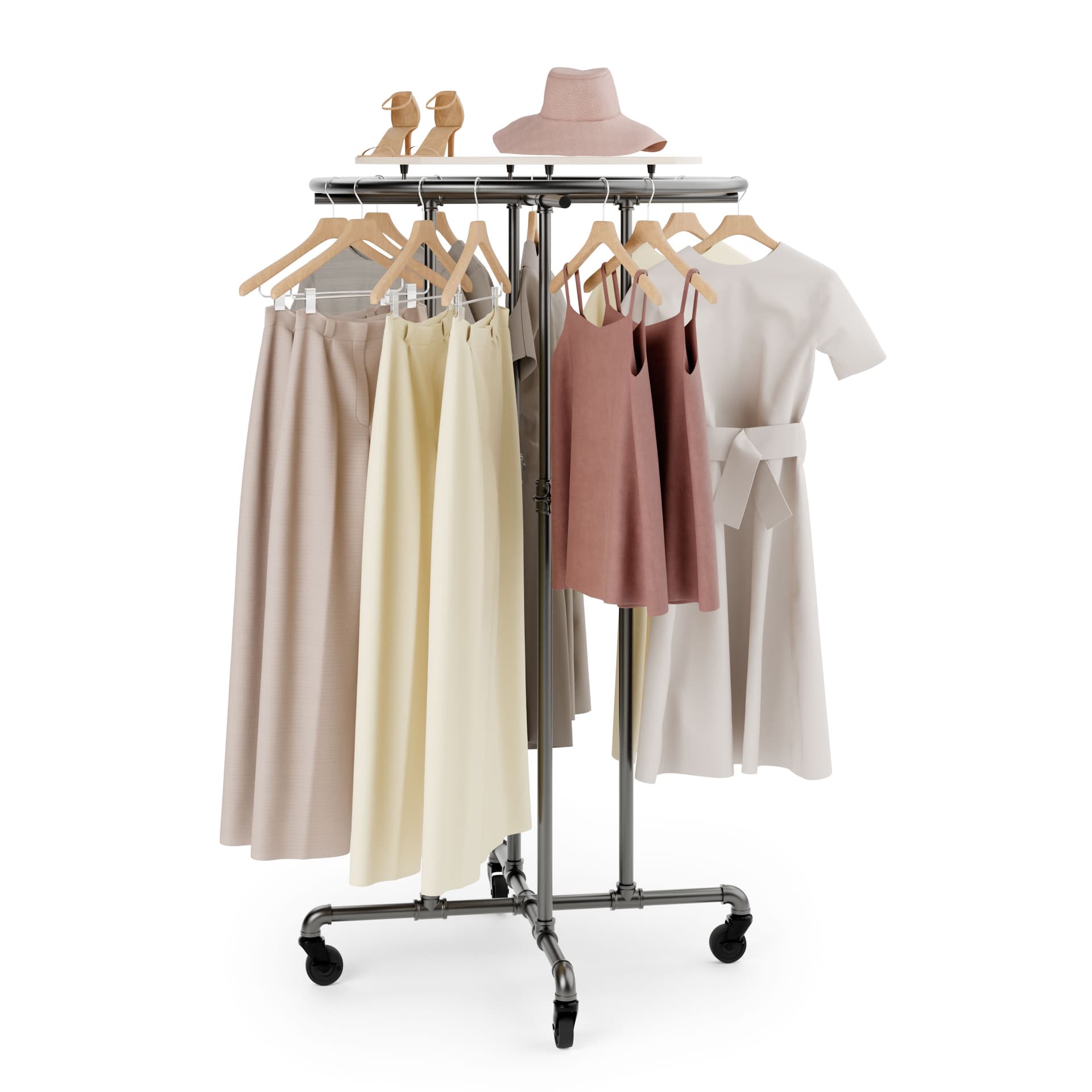 Retail clothing racks for boutiques