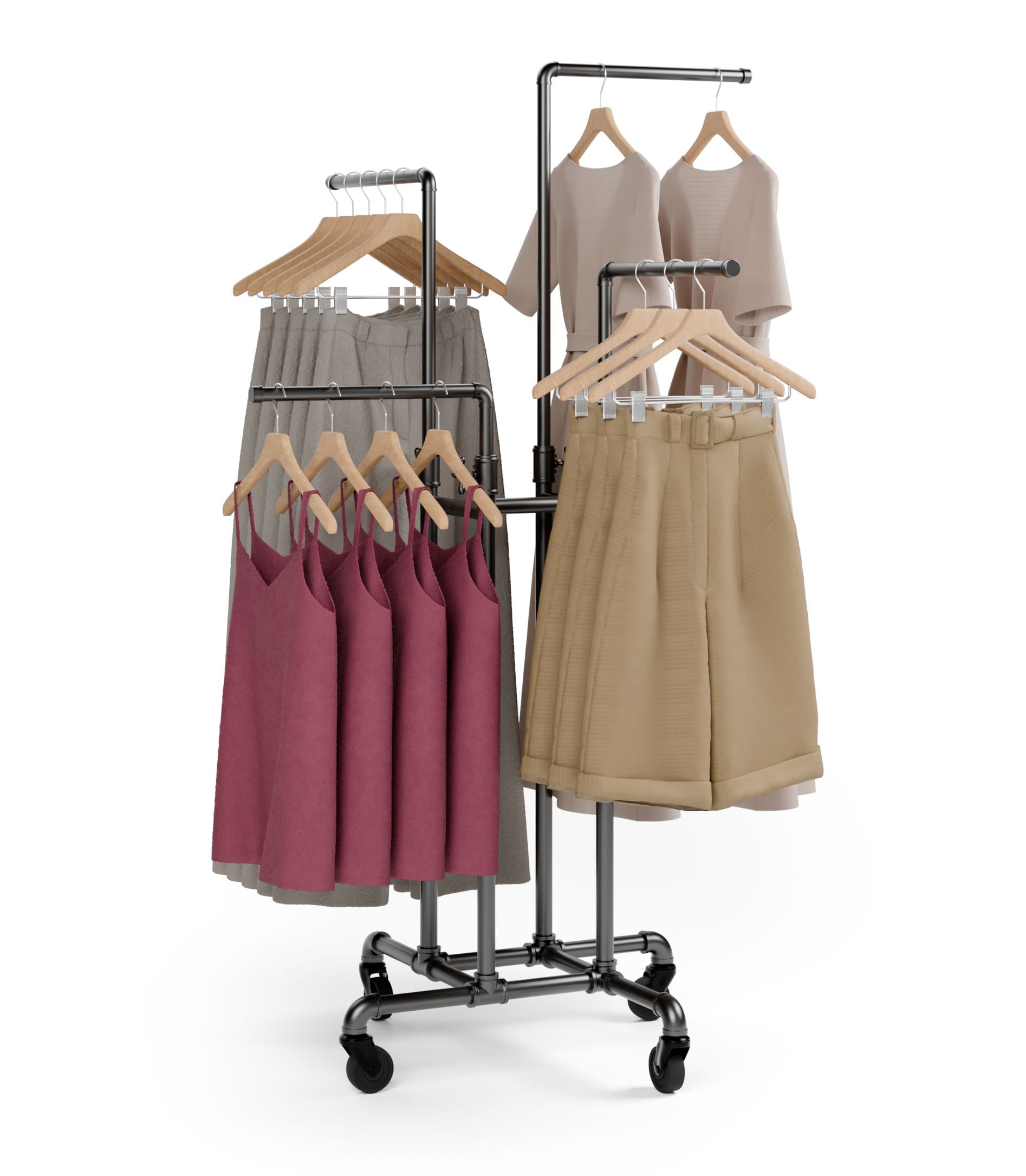 Retail clothing display for upscale stores