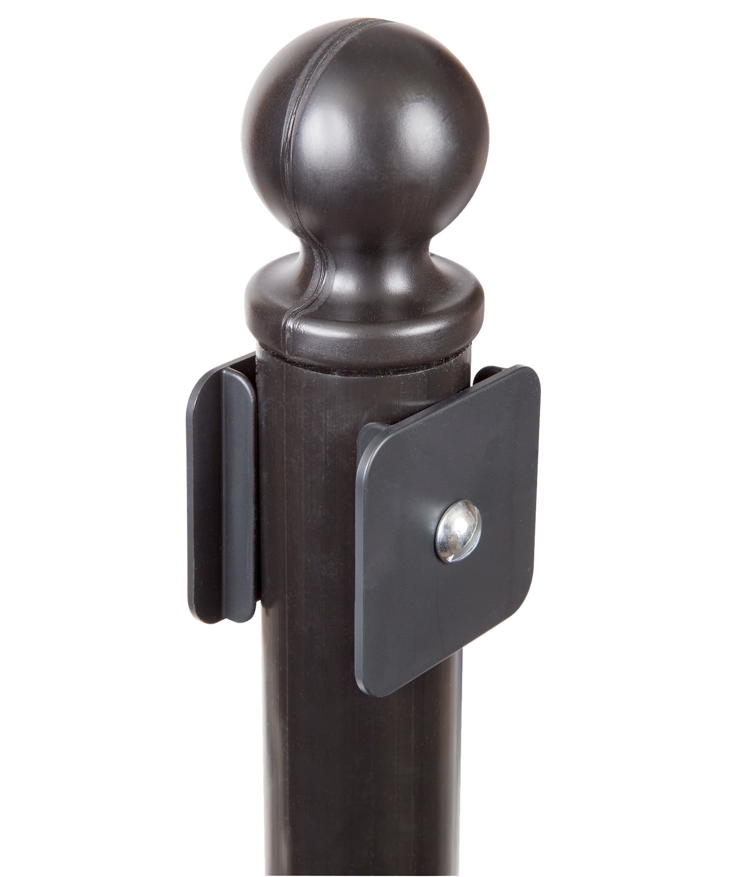 Parking lot sign base with round finial