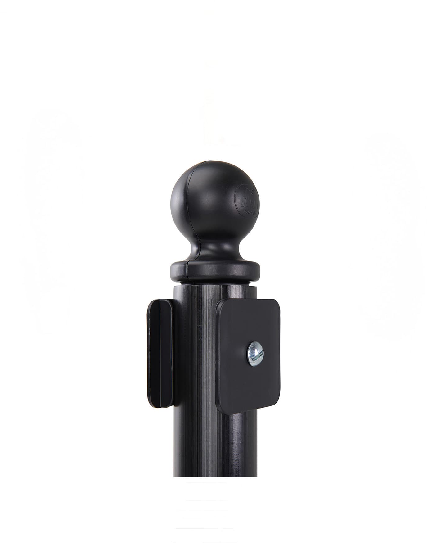 Parking lot sign base with ball-top finial 