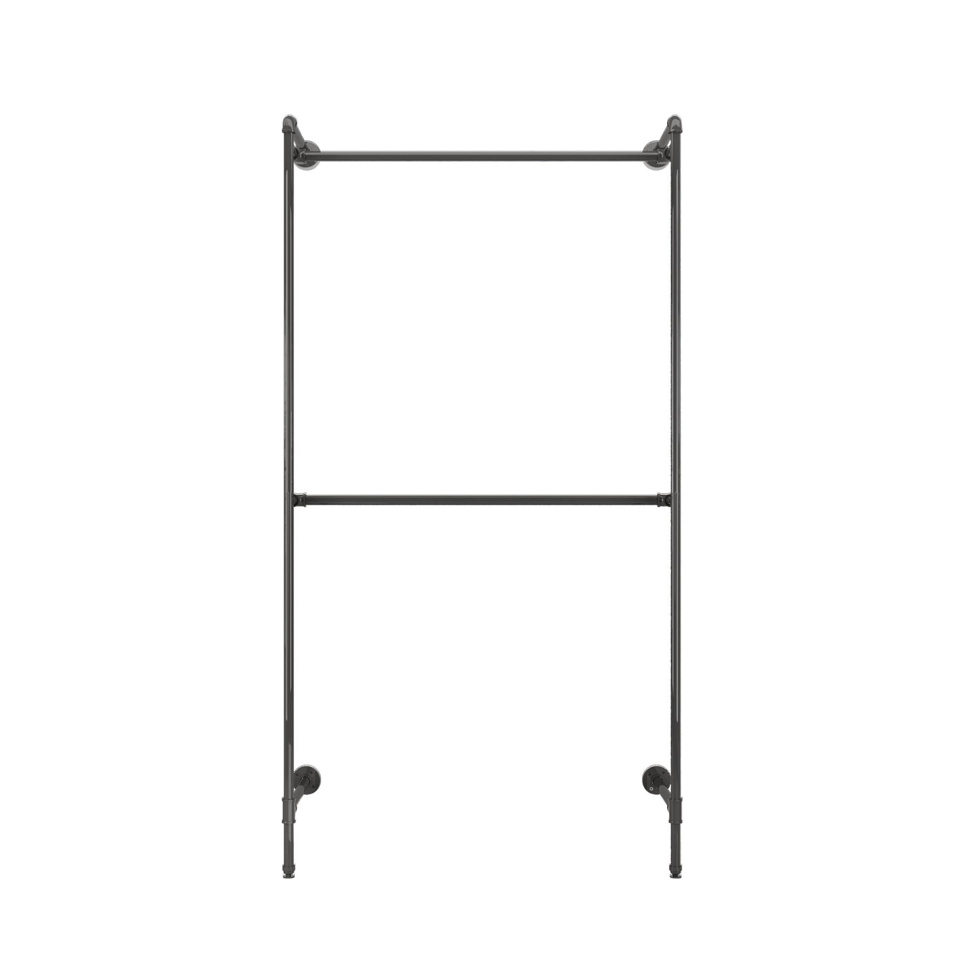 Wall Mounted Retail Clothing Racks with Adjusting Bar