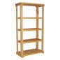 Wooden Retail Shelving Unit  with 3 Shelves, Open Back – Natural Finish