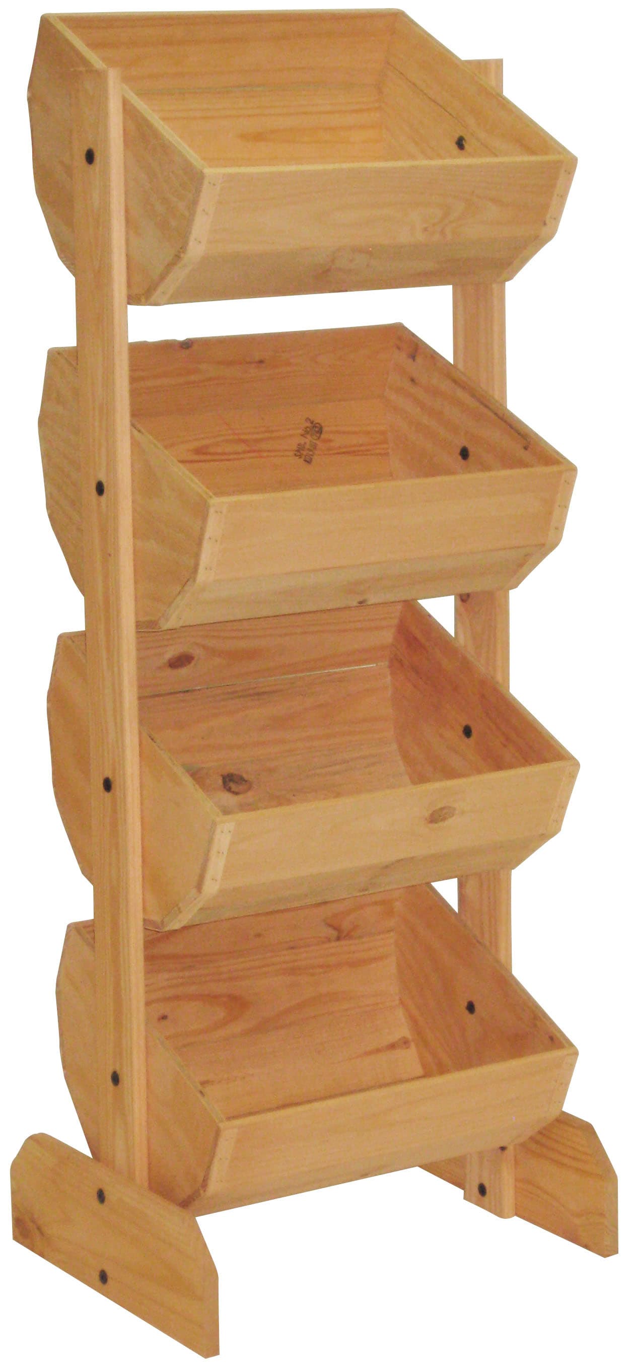 Wooden Crate Display with 4 Tiers