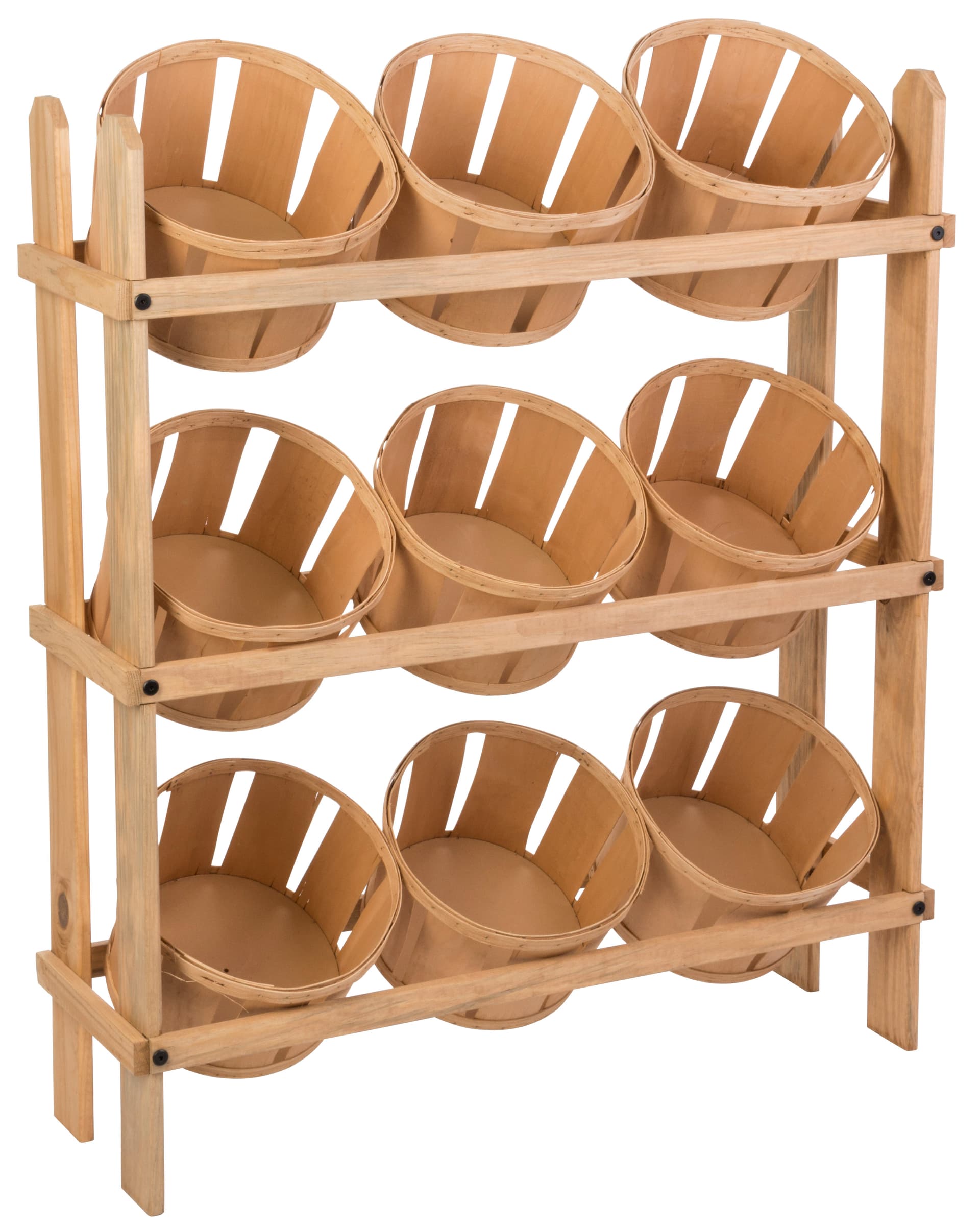 Bushel Basket Stand with 9 Bins