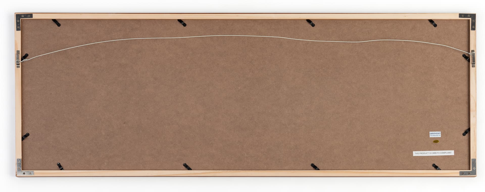 Wooden panoramic photo frame with wire for wall mounting 