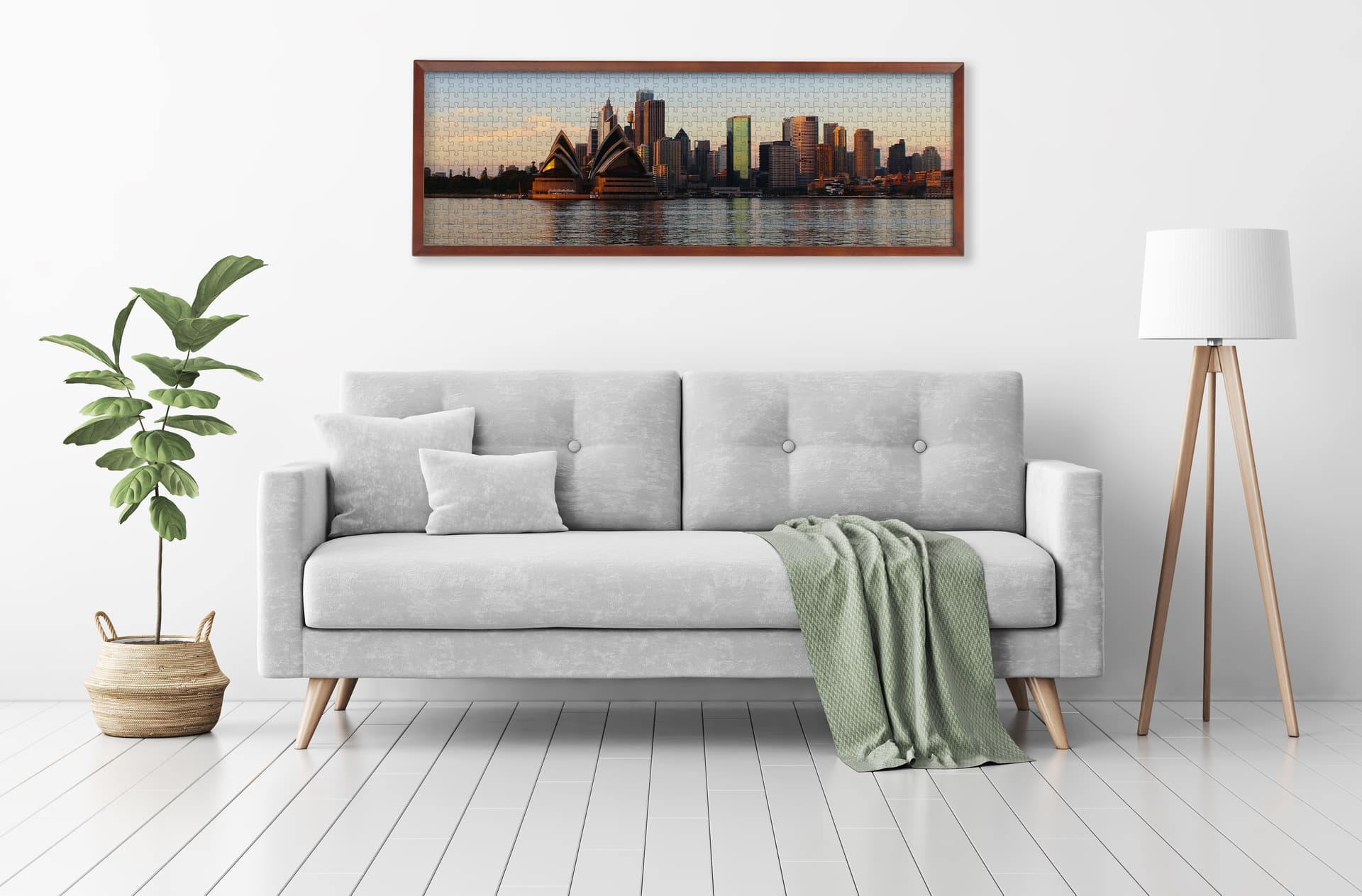 40 x 13.5 wooden panoramic photo frame with smooth finish and rectangular shape 