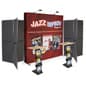 Exhibit Booth w/ Custom Backdrop, Spotlights, 2 Display Panels & 2 Literature Racks