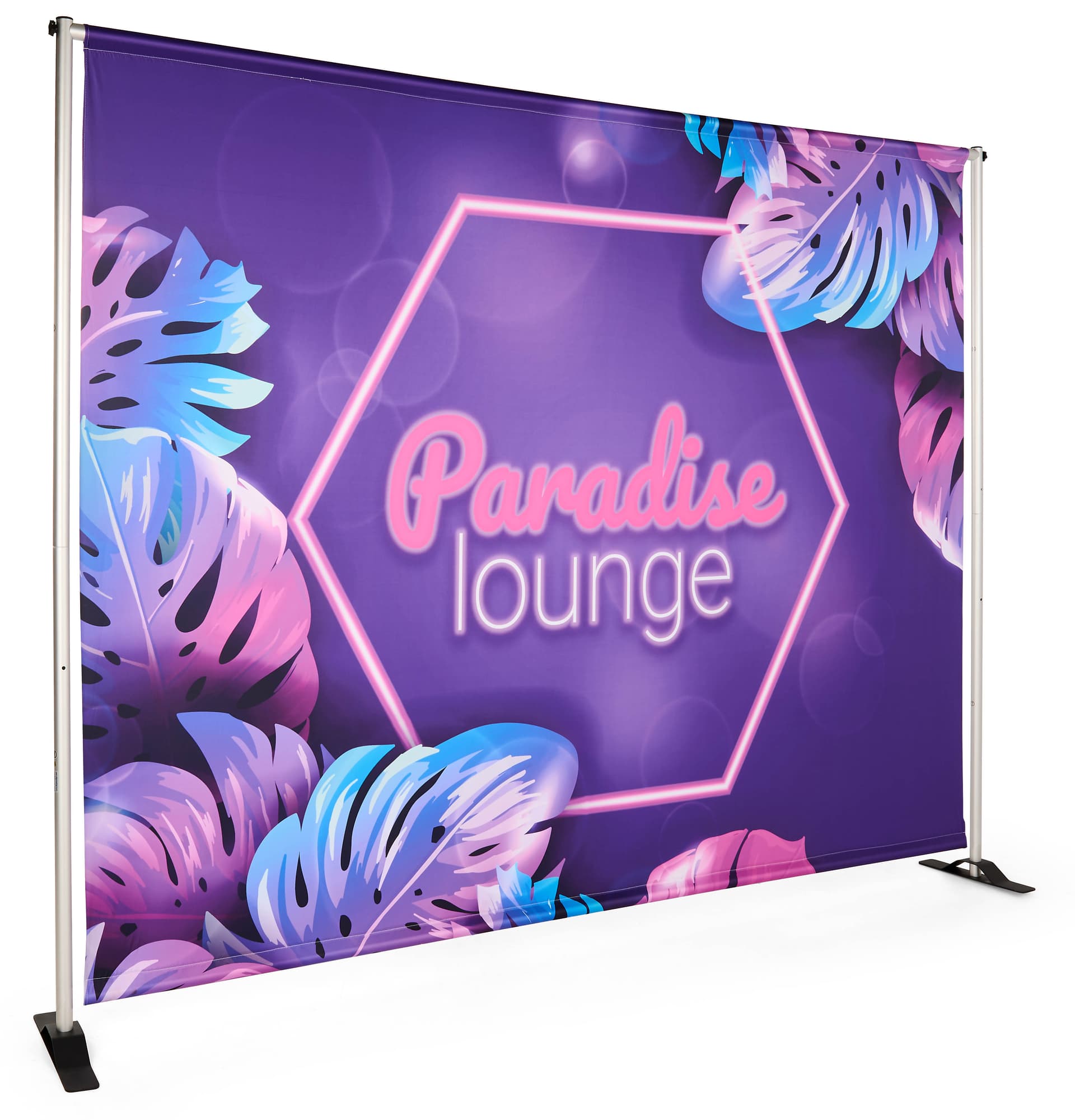 Banner backdrop with CleanRTex™ soft-knit polyester construction