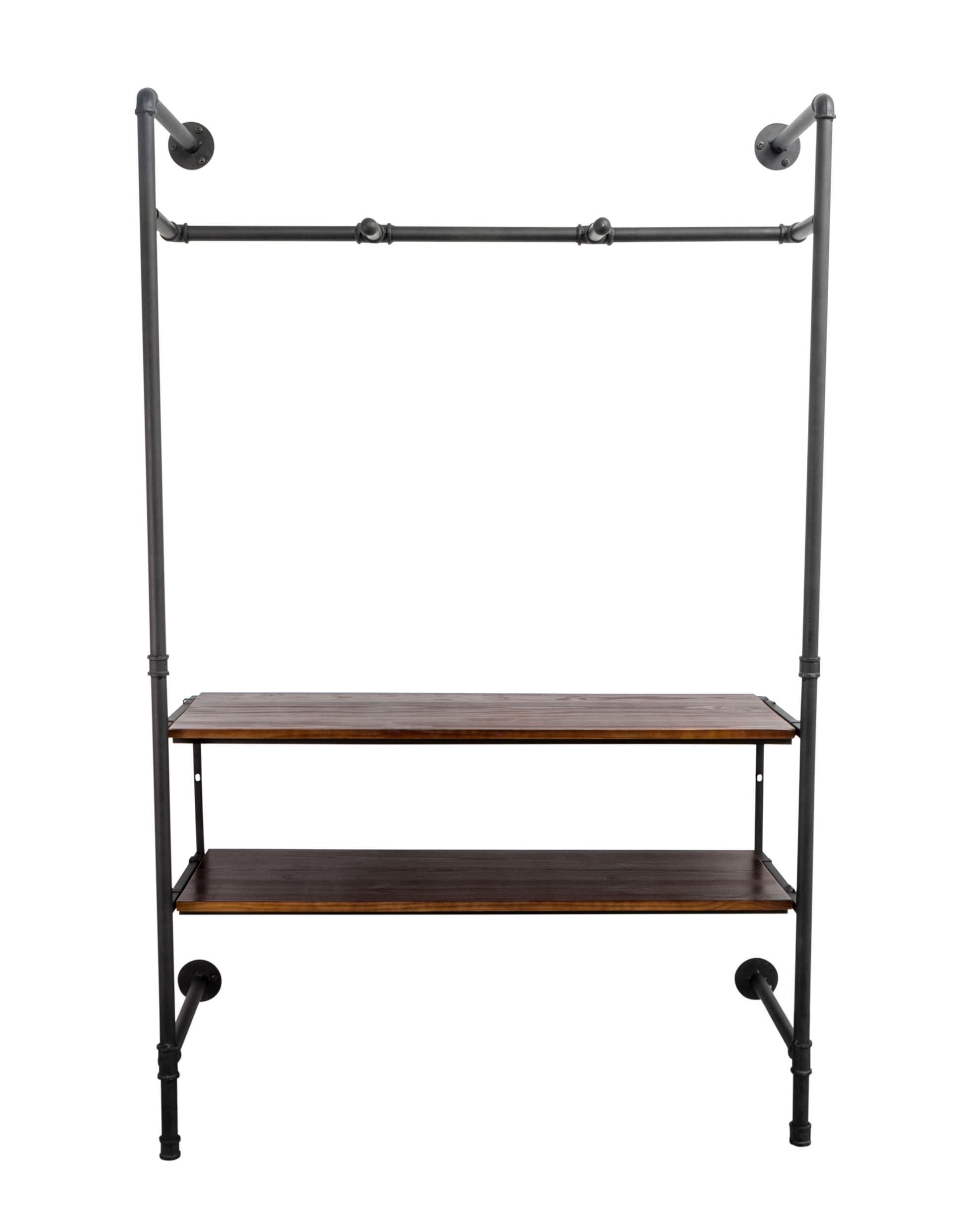 Pipe Outrigger Wall Unit with Shelf Brackets