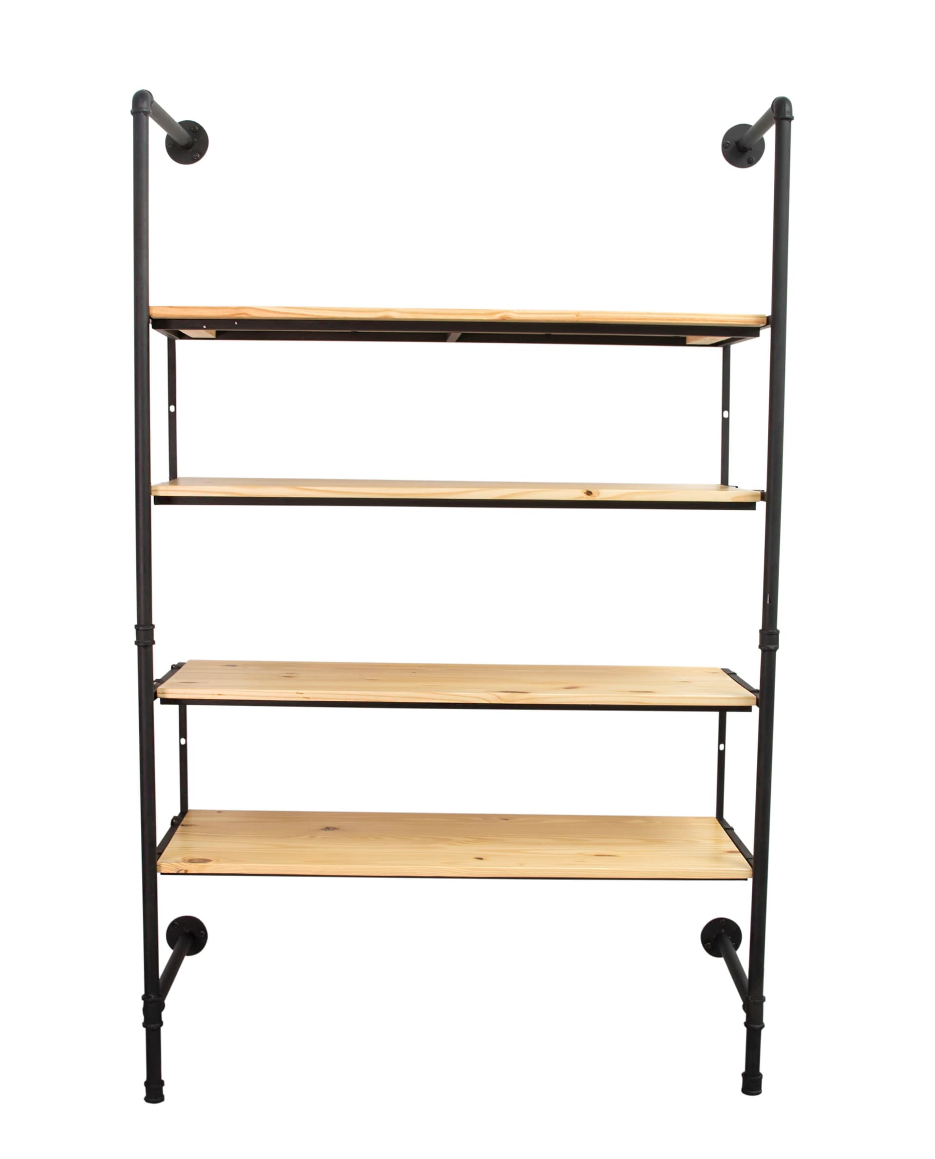 Front Facing Industrial Pipe Shelving Wall Unit 
