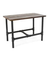 Small Pipe Display Table with Dark Brown Tabletop