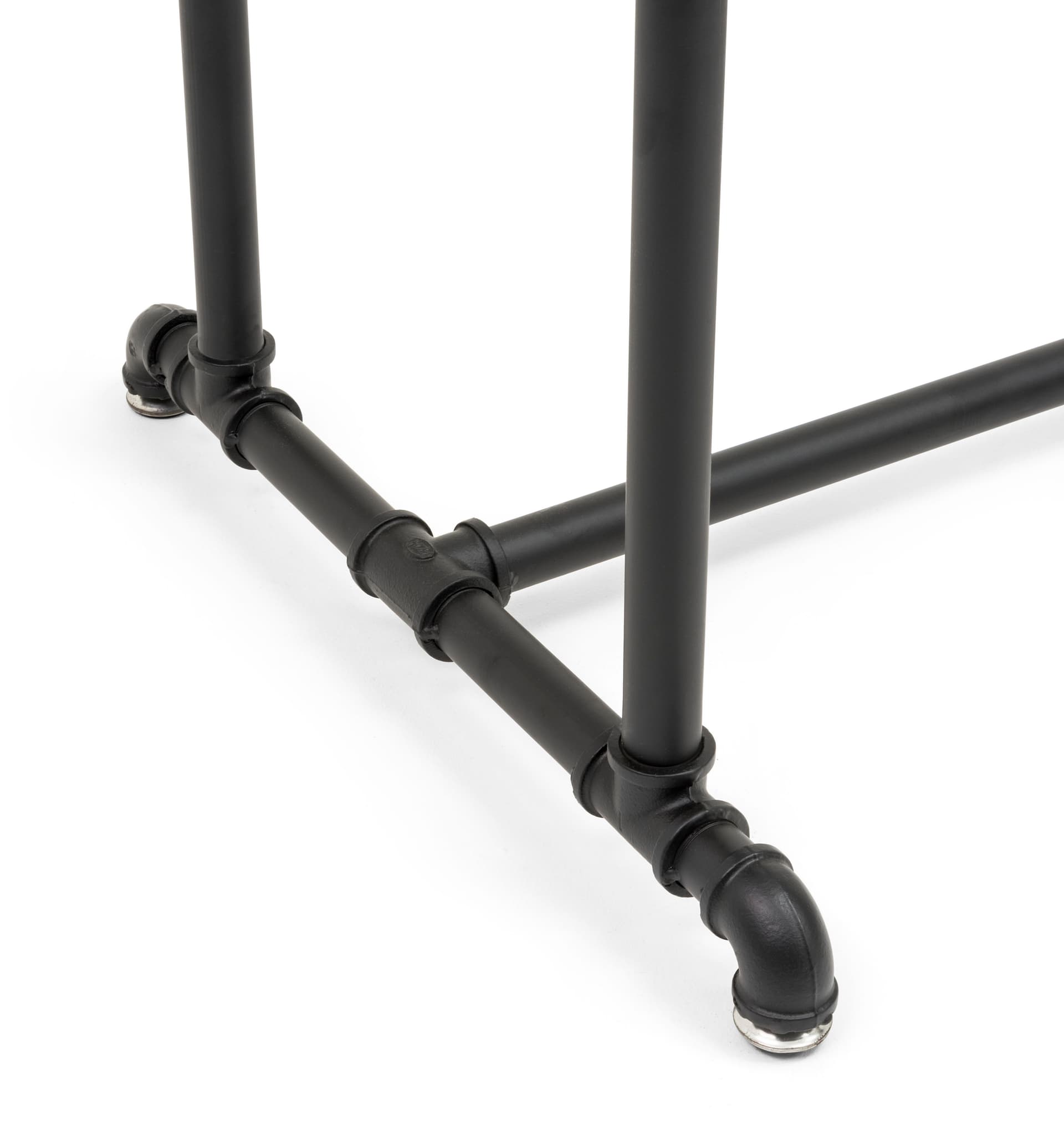 Double Rail Pipe Clothing Rack with Levelers