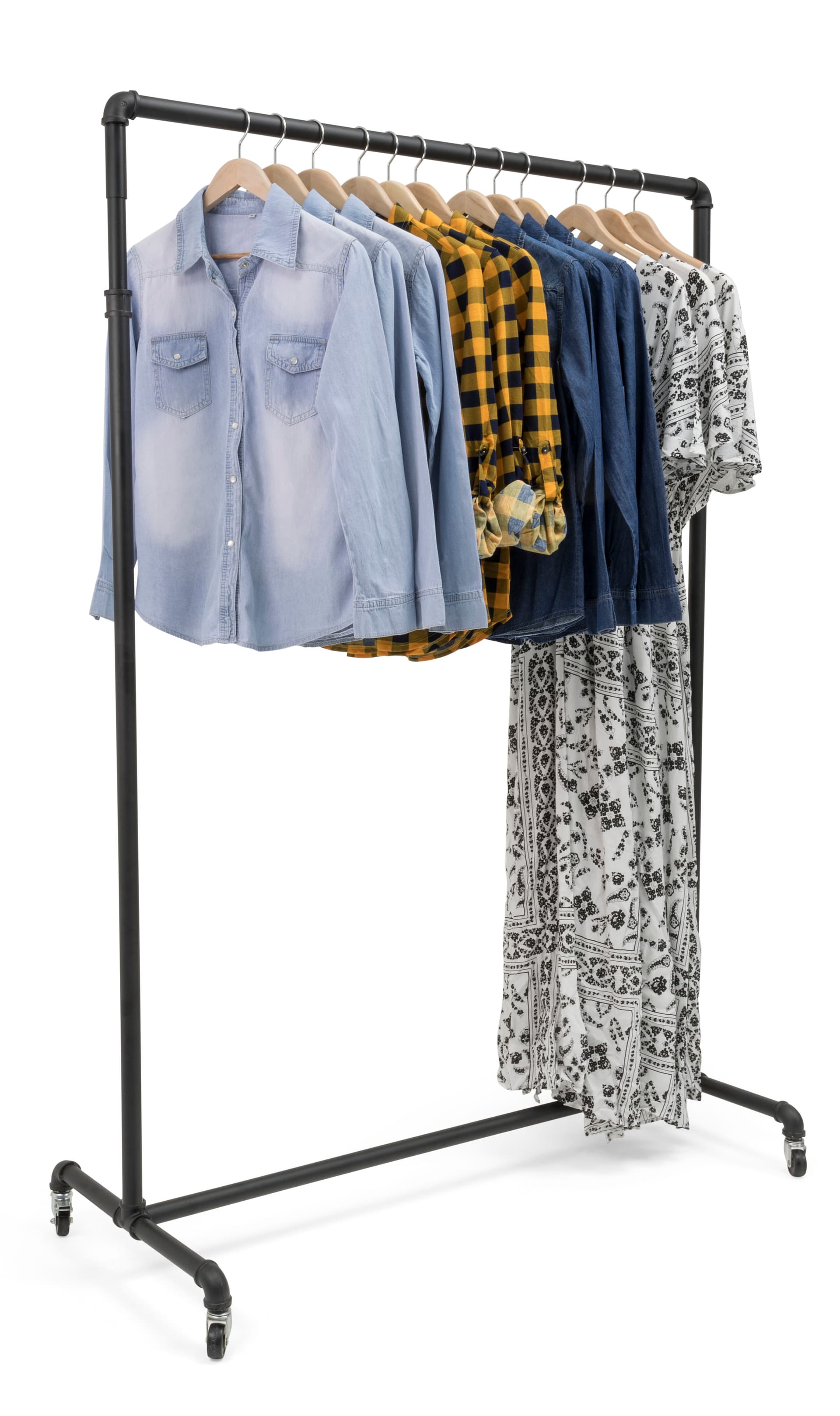 Black Powder Coated Pipe Ballet Bar Clothing Rack