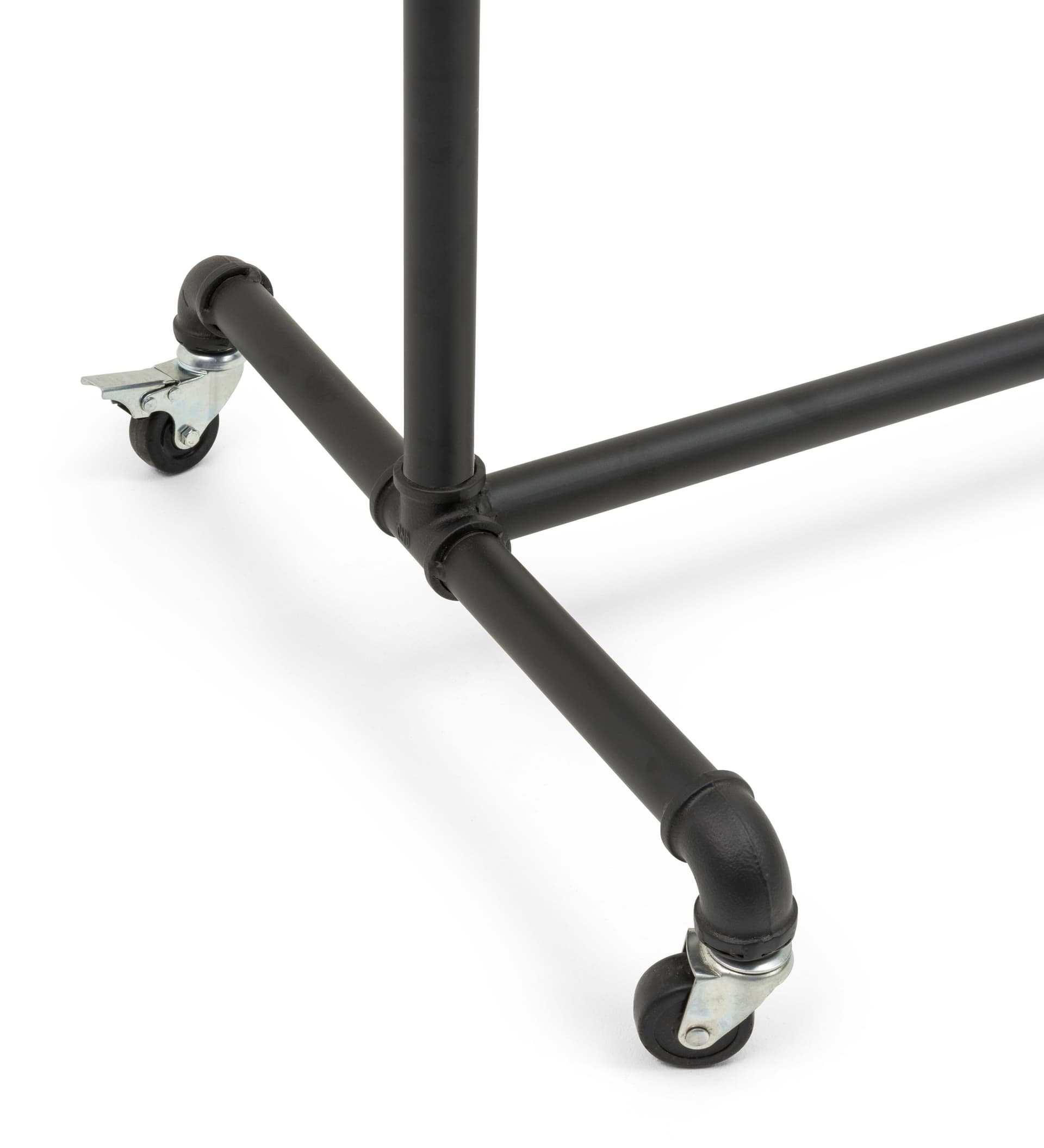 Pipe Ballet Bar Clothing Rack with Locking Casters