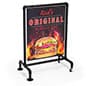Industrial Pipe Swinger Sign, 2-Sided Custom Printed Panel - Black
