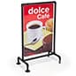 Industrial Pipe Swinger Sign, 2-Sided Custom Printed Panel - Black