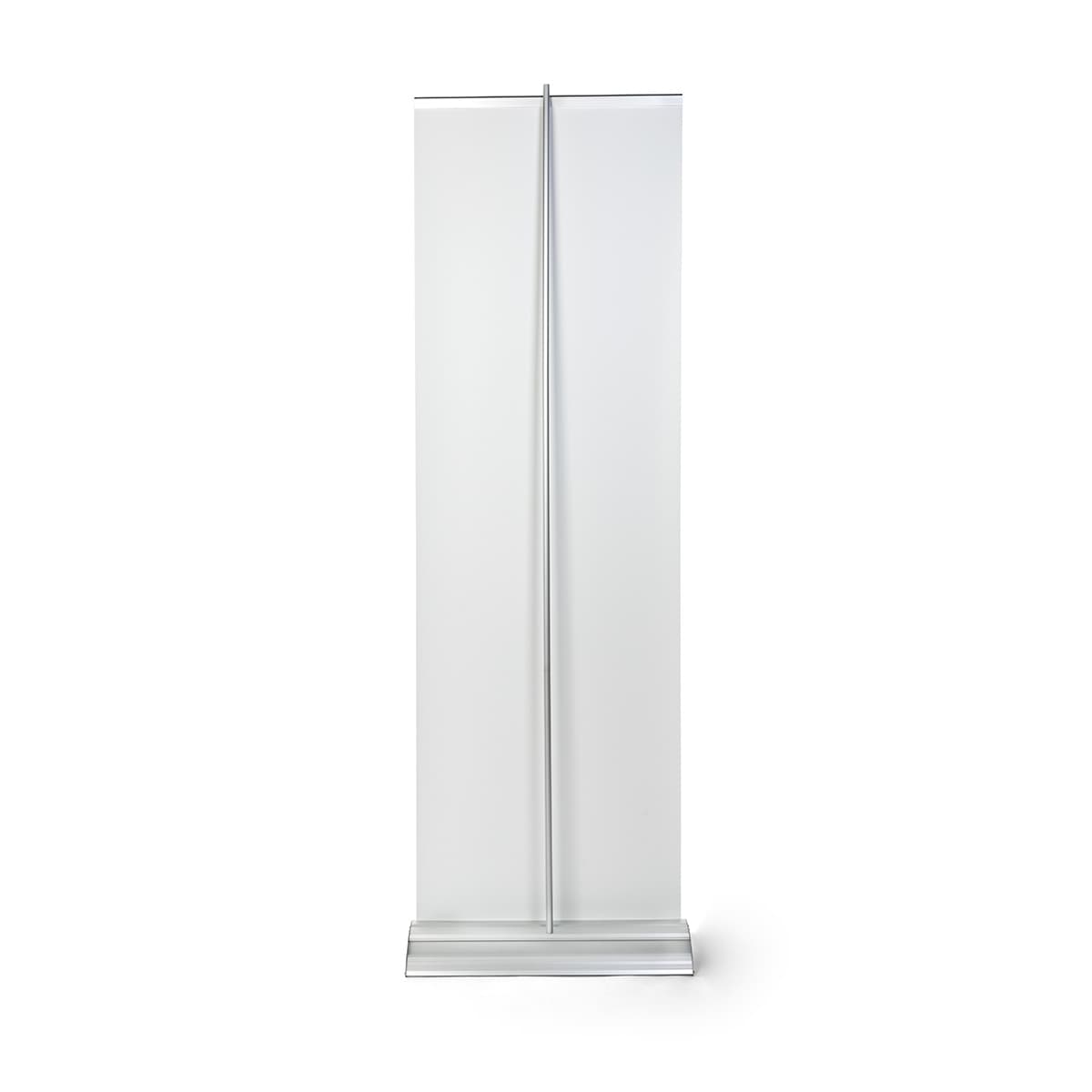 Premium wide base retractable banner stand with thin profile