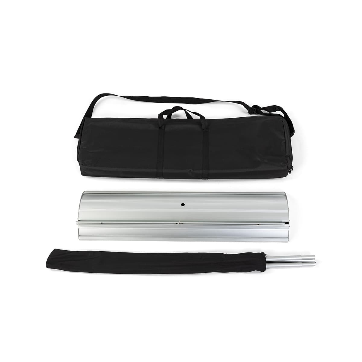 Premium wide base retractable banner stand with portable design 