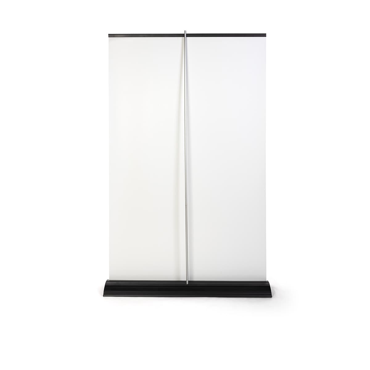 Premium wide base retractable banner stand with collapsible design 