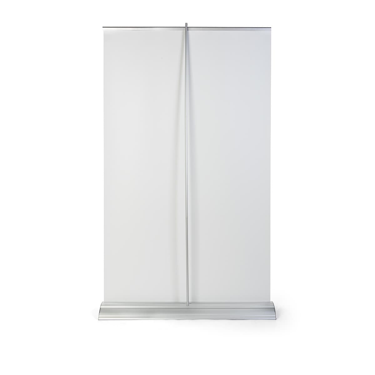 Premium wide base retractable banner stand with collapsible design