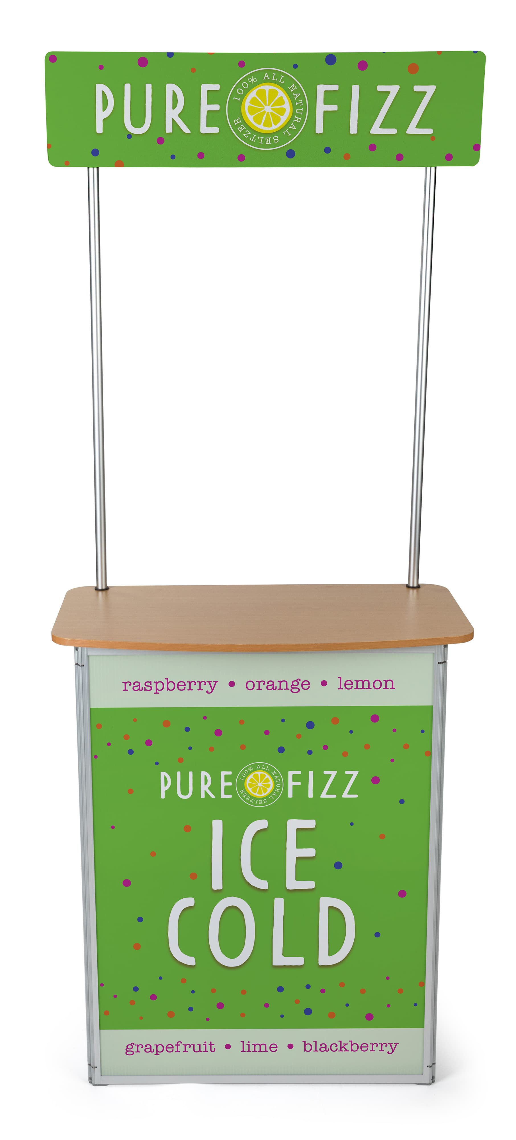 Fully branded mobile demo display counter