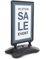 Free standing sign with double-sided graphic capabilities