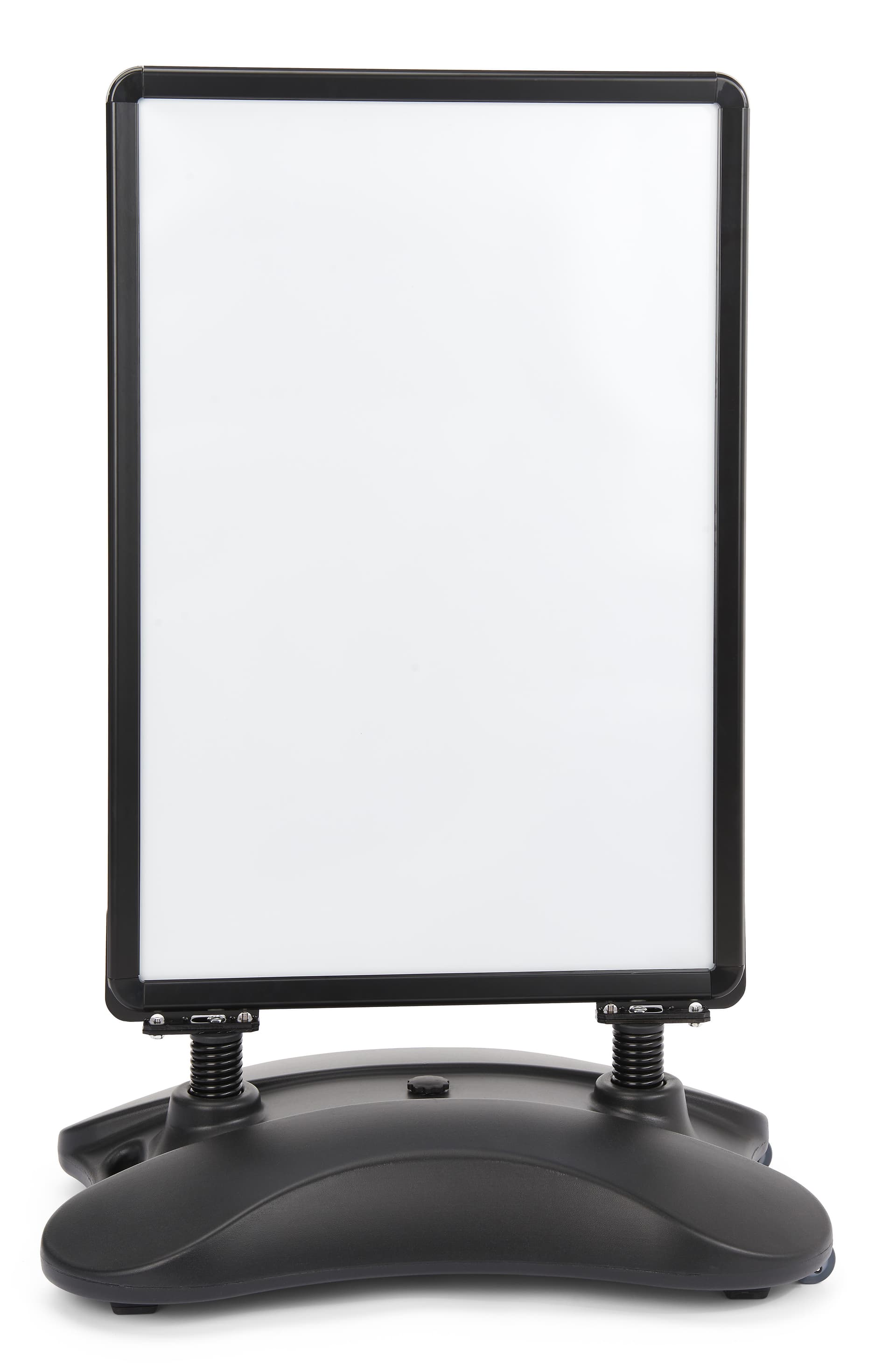 Free standing sign showcasing an empty frame with 24" x 36" media size