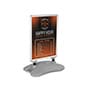 Weighted Sidewalk Sign Stand, Double Sided, Fillable Base - Gray