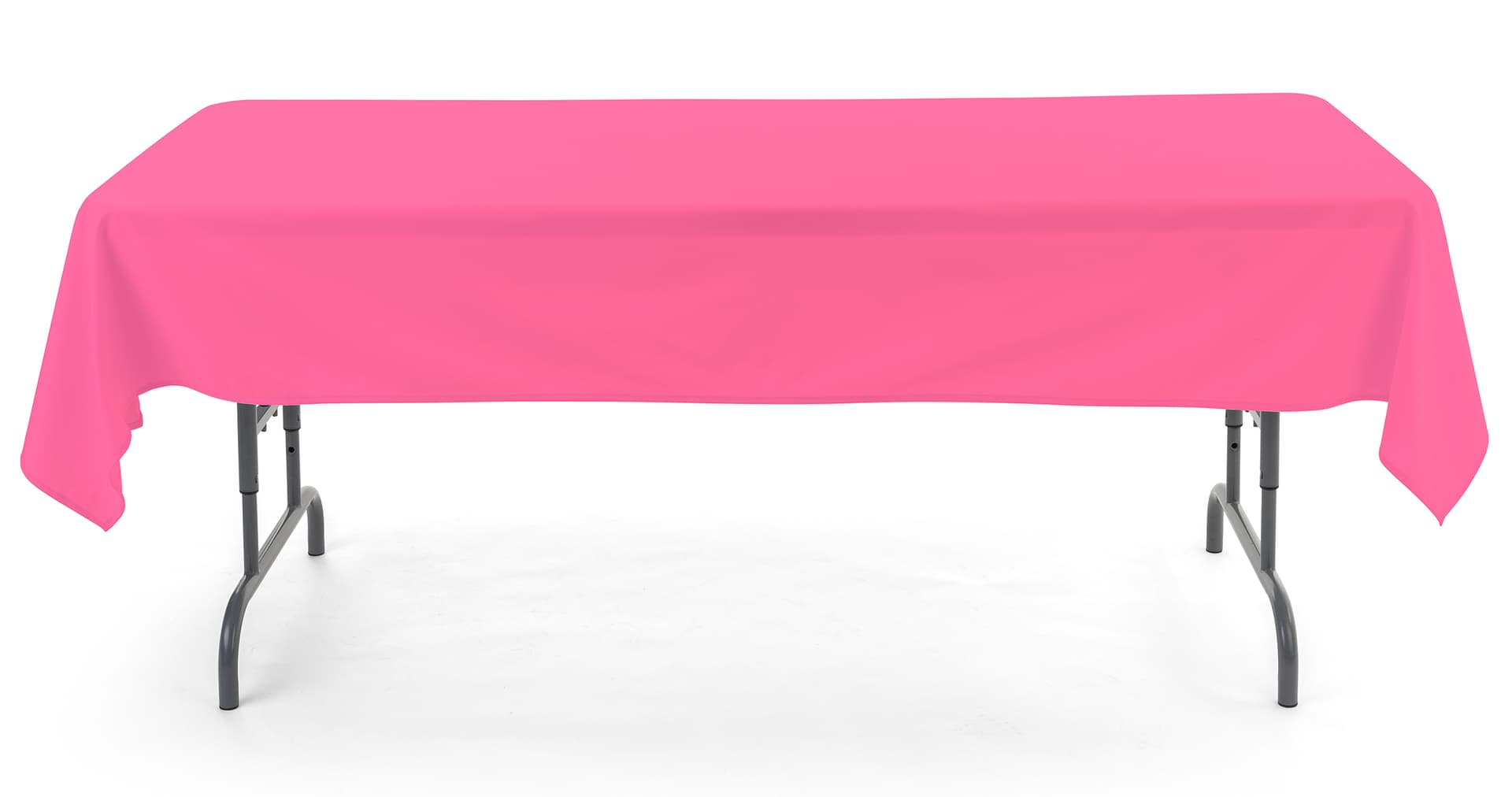 Pink rectangle tablecloths with dryer safe design