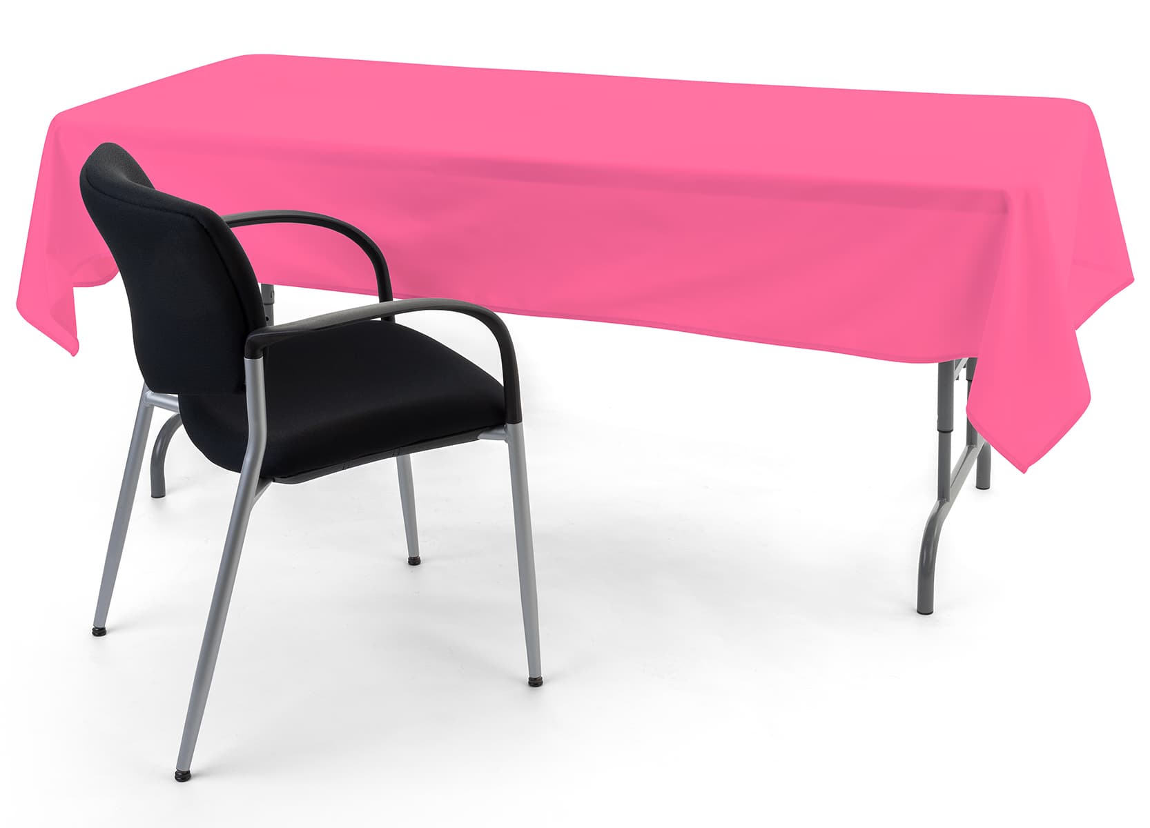Bright pink rectangle tablecloths with 6 foot design