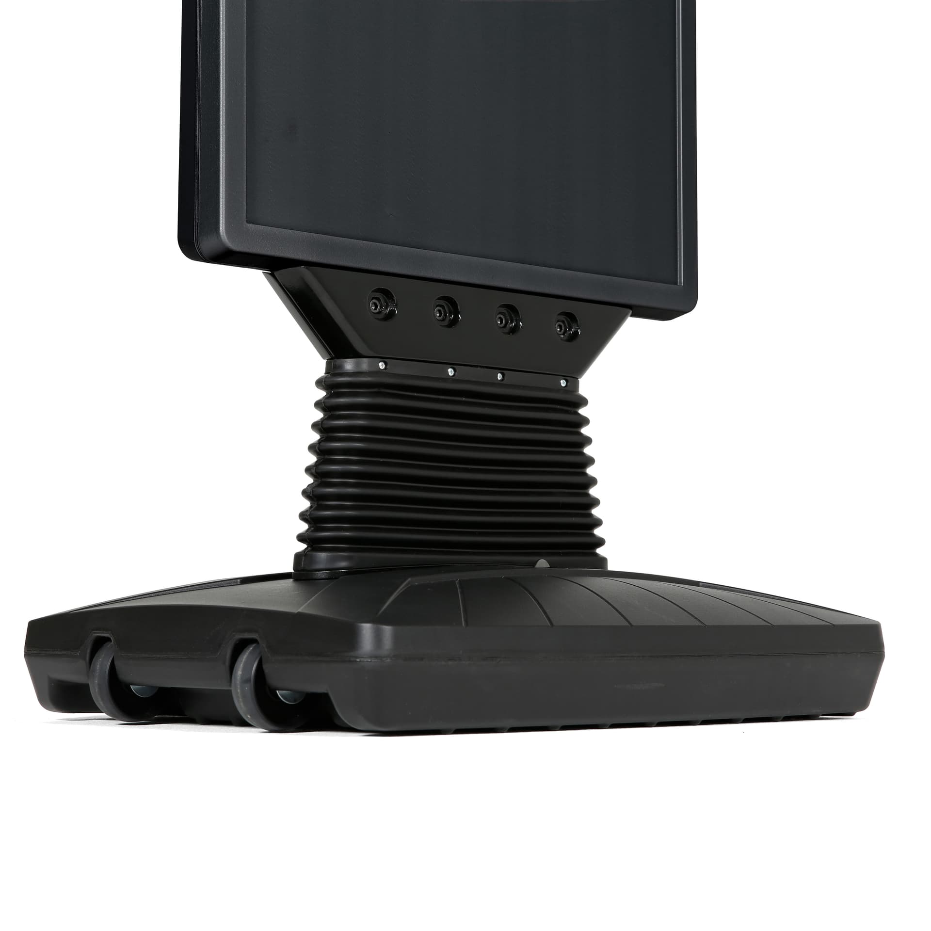 Double-sided sidewalk poster stand with sturdy weighted base