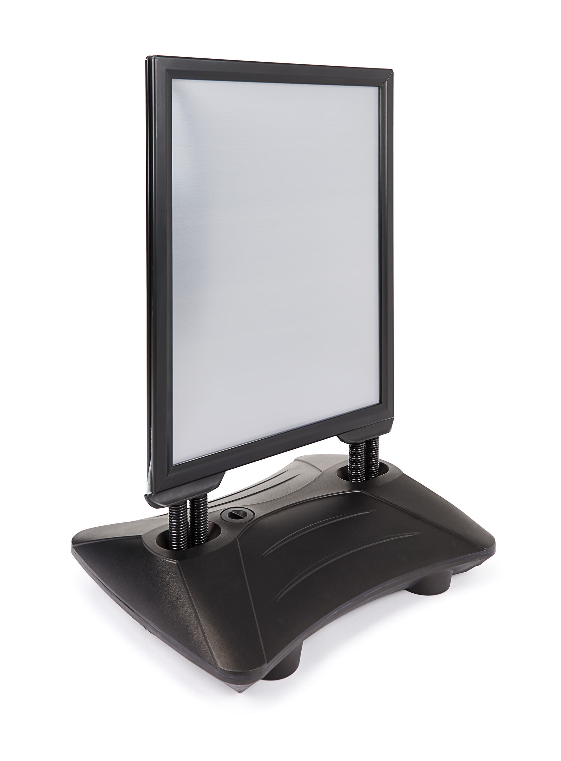 Portable black sidewalk sign for outdoor use