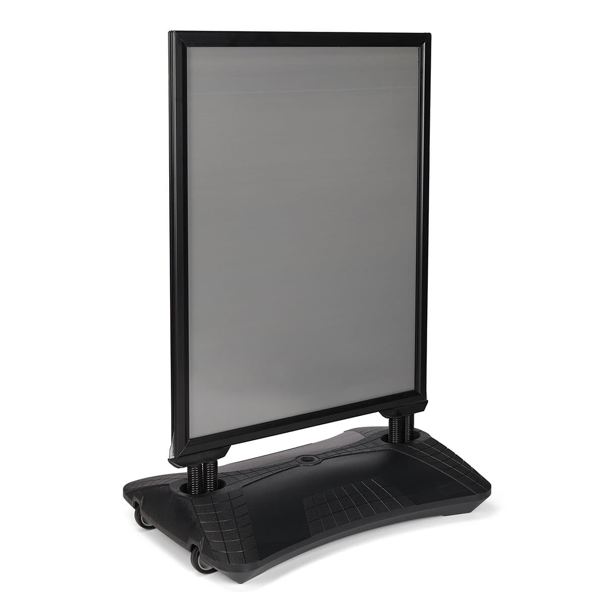 Outdoor sign is portable and rolls to where you need it