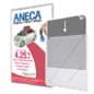 Wall Mounted Sign Holder with Adhesive Tape, Top Insert, Frameless - Clear