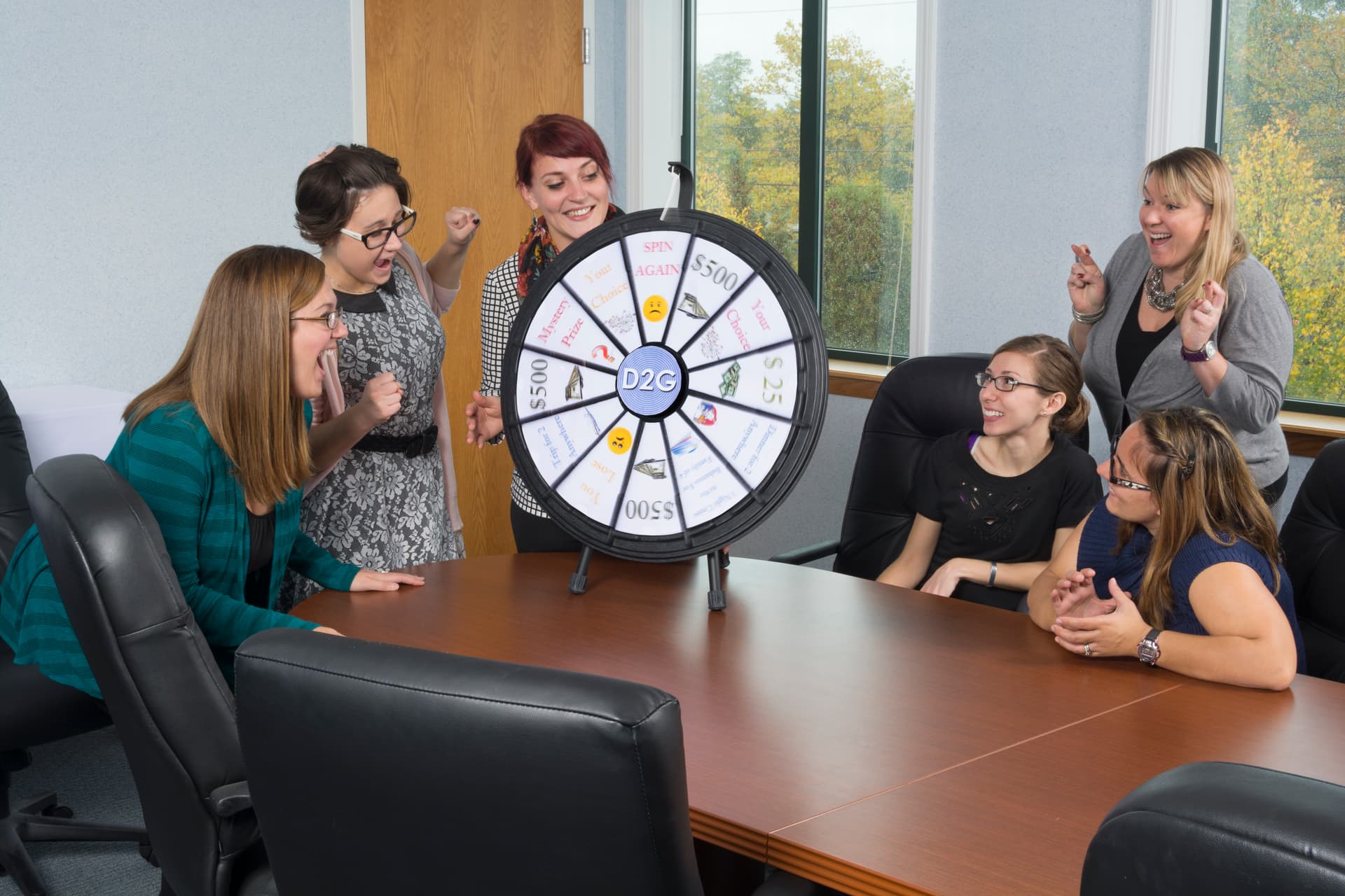 Spin and Win Prize Wheel in Use