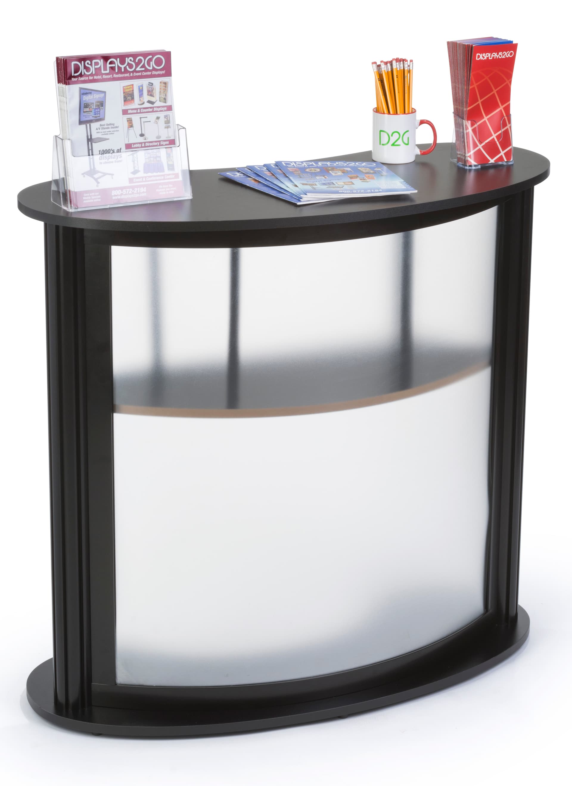 Modular Trade Show Counter with 2 PVC Lenses