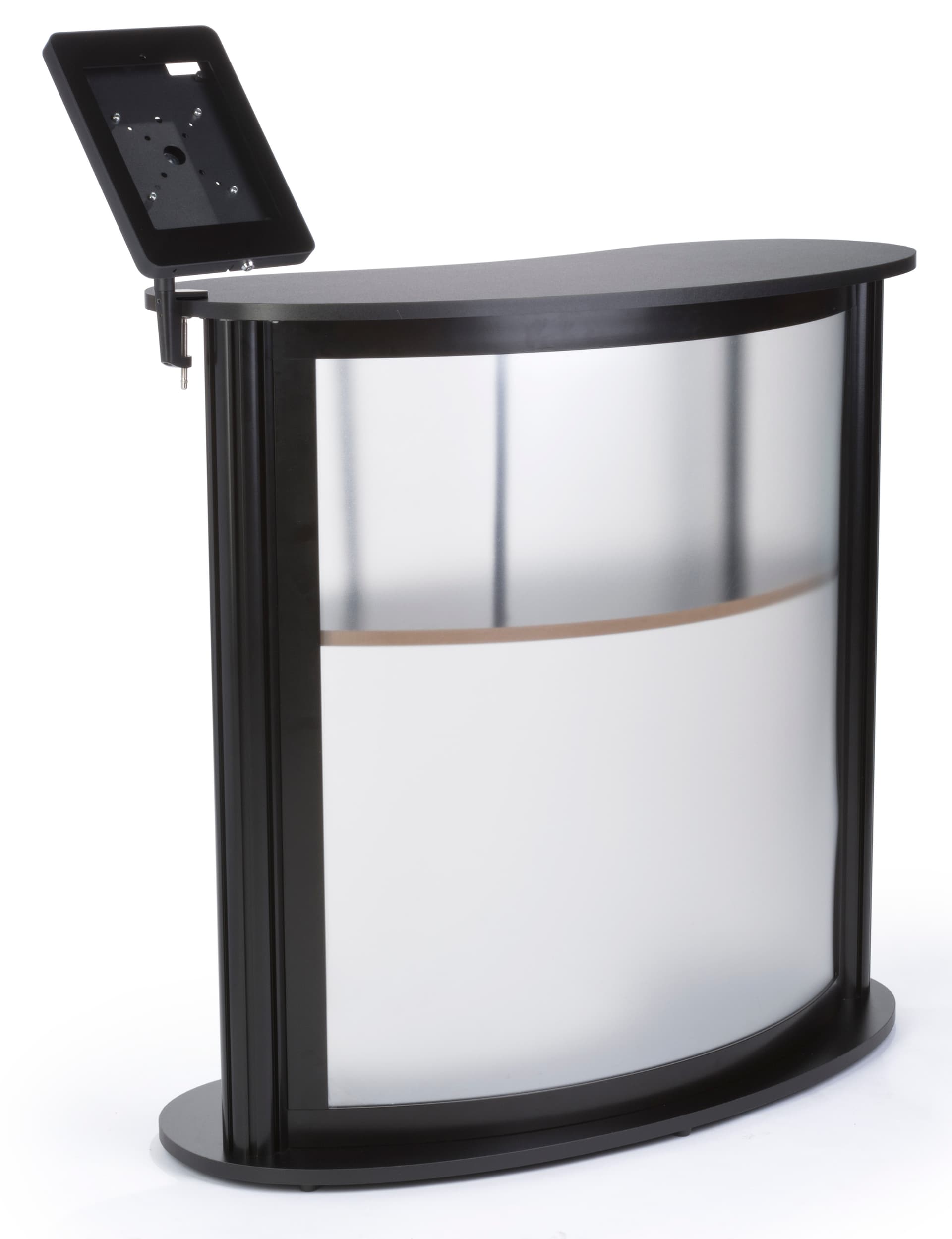 Kidney Shaped Counter with iPad Stand, Black