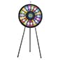 Prize Wheel with 18 Slots & Printable Templates, Floor or Countertop - Black