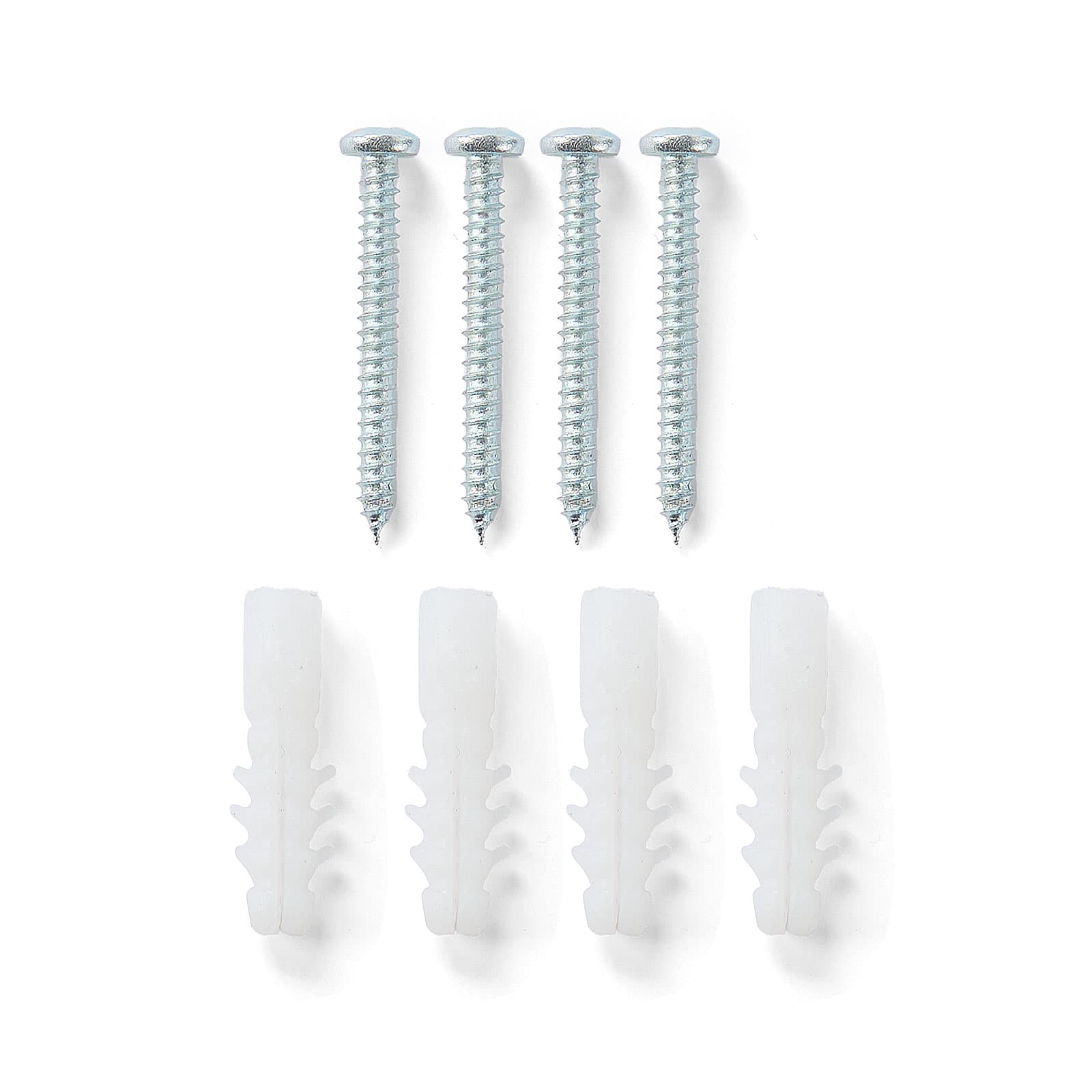Snap in frames come with screws and wall anchors