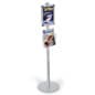 Floor Standing Menu Stand with Snap Frame, Acrylic Pocket, Adjustable Height