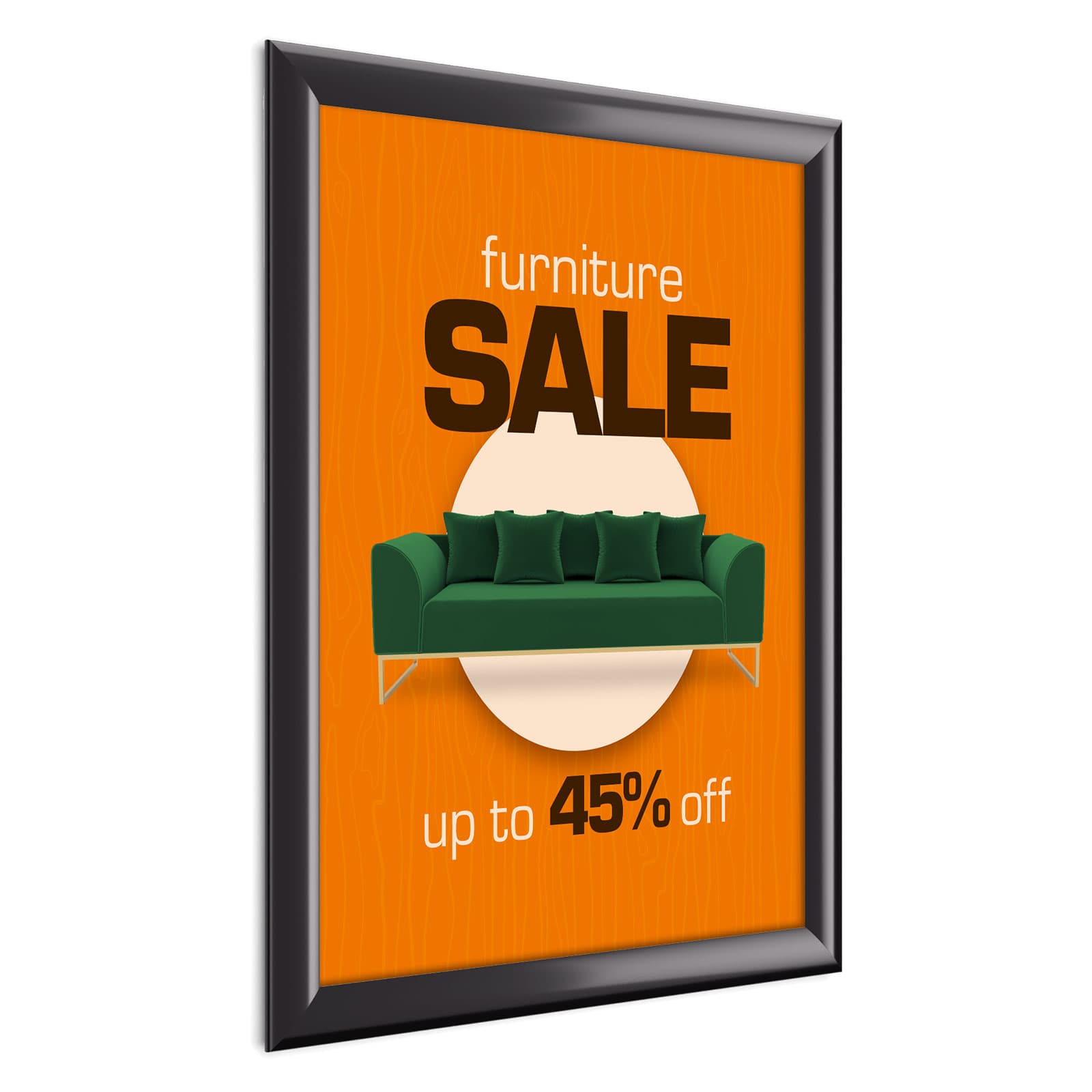 Black wall snap open frame fits 18x24 graphics