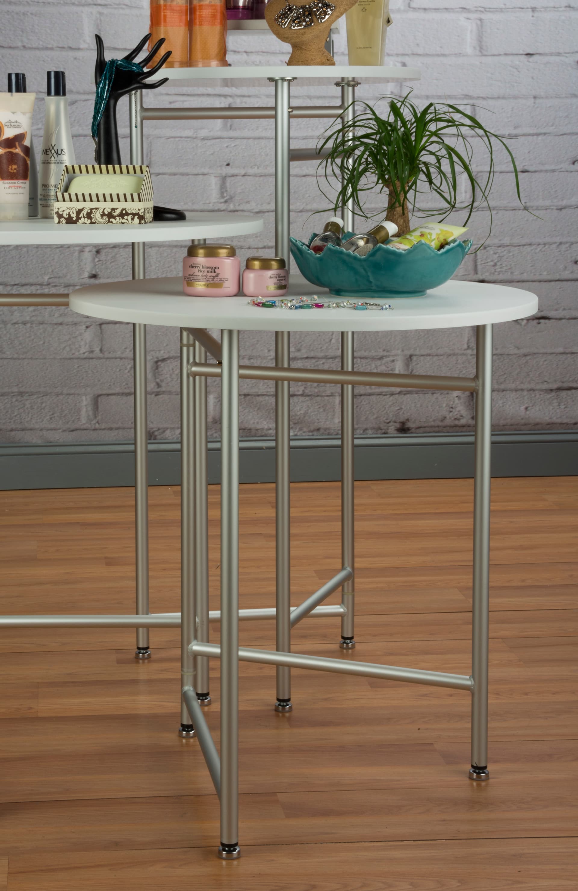 30” Trade Show Cocktail Table Folds Flat for Shipping